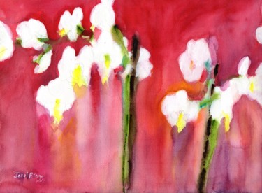 Painting titled "Orchid in Watercolo…" by Janel Bragg, Original Artwork, Watercolor