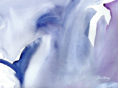 Painting titled "Seagulls 1" by Janel Bragg, Original Artwork, Watercolor