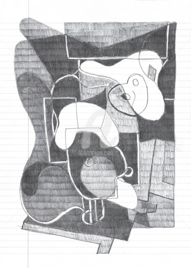 Dessin intitulée "Nature morte" par Janemi Lee-Grolier, Œuvre d'art originale, Crayon