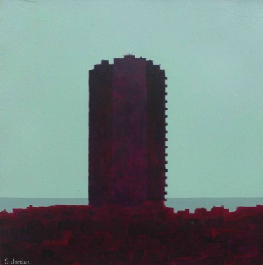 Malerei mit dem Titel "Theobald stands Alo…" von Steve Jordan, Original-Kunstwerk, Acryl