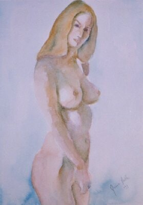 Painting titled "Figure study 2" by Janet Butler, Original Artwork