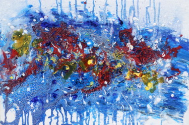 Painting titled "Blue Horizons - Und…" by Janet Watson, Original Artwork, Acrylic