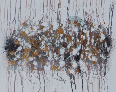 Painting titled "Smoky Citrine - Und…" by Janet Watson, Original Artwork, Acrylic Mounted on Wood Stretcher frame