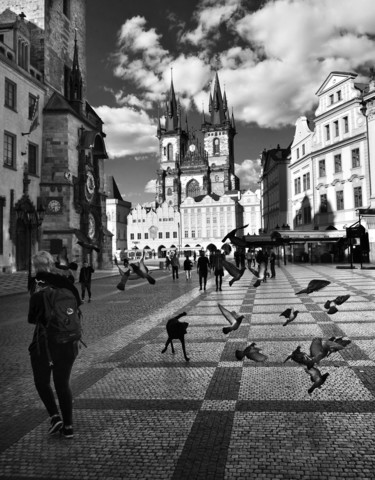 Photography titled "9 Prag covid-19" by Jan Hrad, Original Artwork, Digital Photography
