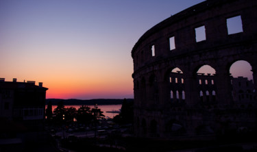 Photography titled "Pula sunset over th…" by Jan Hrad, Original Artwork, Digital Photography