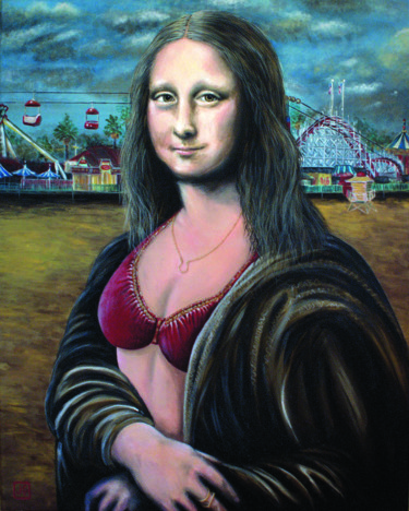 Painting titled "Mona Cruz" by Janice Serilla, Original Artwork, Acrylic