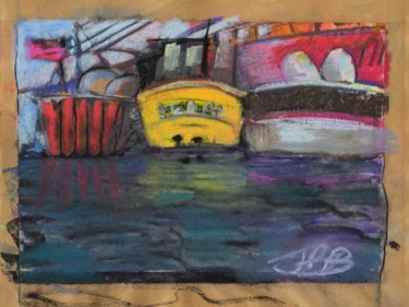 Drawing titled "Stornoway Harbour" by Janice Branley, Original Artwork