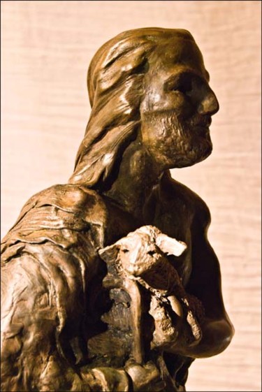 Sculpture titled "The Good Shepherd" by Janice Branley, Original Artwork