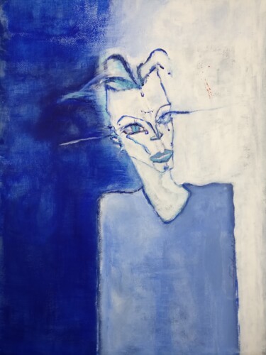Peinture intitulée "Les Tresses 3" par Janick, Œuvre d'art originale, Acrylique Monté sur Carton