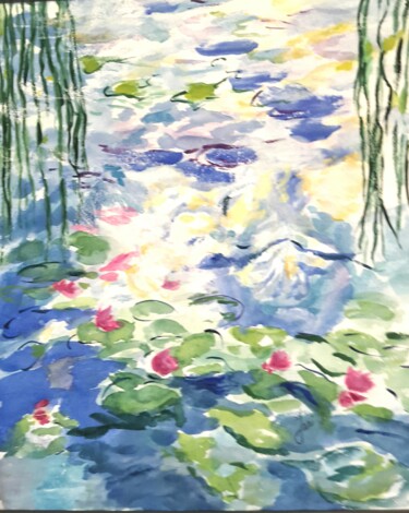 Painting titled "CHER MONET." by Janie B., Original Artwork, Watercolor
