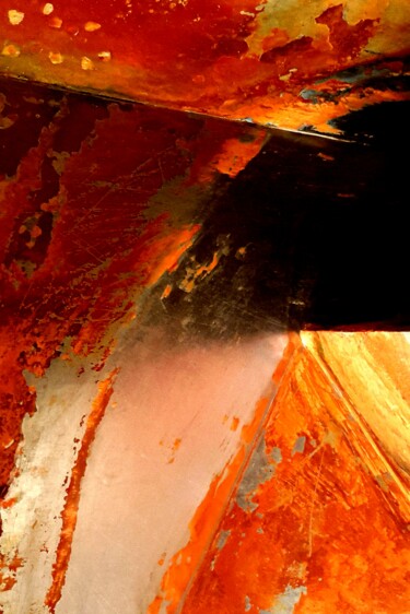 Photographie intitulée "Abstraction orange…" par Janie B., Œuvre d'art originale, Photographie manipulée