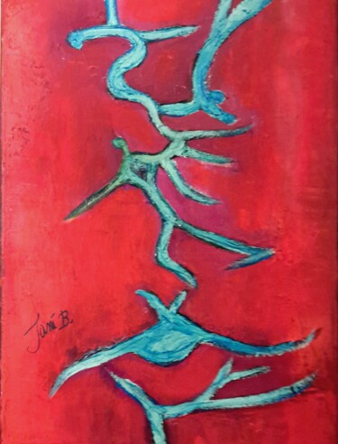 Schilderij getiteld "Mouvements/      st…" door Janie B., Origineel Kunstwerk, Olie