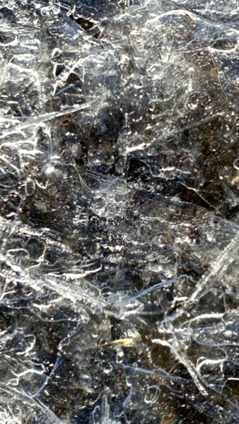 Fotografía titulada "Abstrait glacé.…" por Janie B., Obra de arte original, Fotografía manipulada