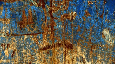 Fotografia zatytułowany „Abstraction-bleu/ro…” autorstwa Janie B., Oryginalna praca