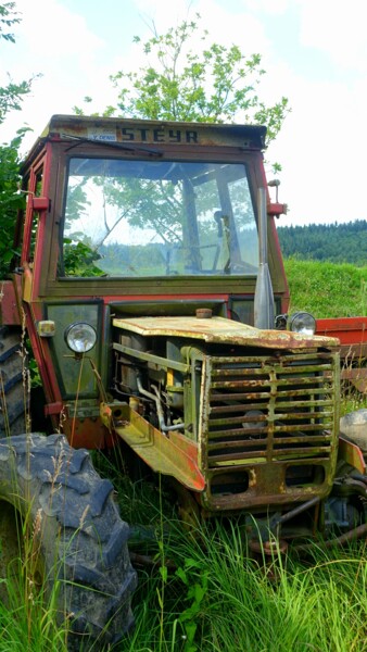 Fotografia intitulada "Tracteur /Série…" por Janie B., Obras de arte originais