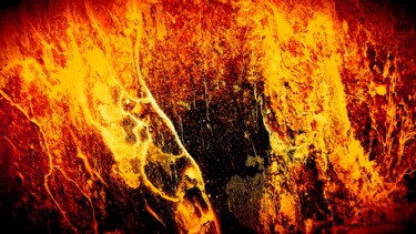 Photographie intitulée "Abstraction flamboy…" par Janie B., Œuvre d'art originale, Photographie numérique
