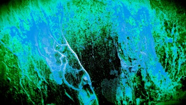 Photographie intitulée "Abstraction verte.…" par Janie B., Œuvre d'art originale, Photographie numérique