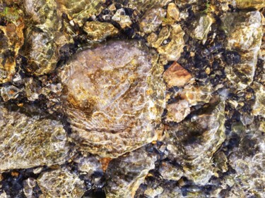 Photographie intitulée "Eau et cailloux" par Janie B., Œuvre d'art originale, Photographie numérique