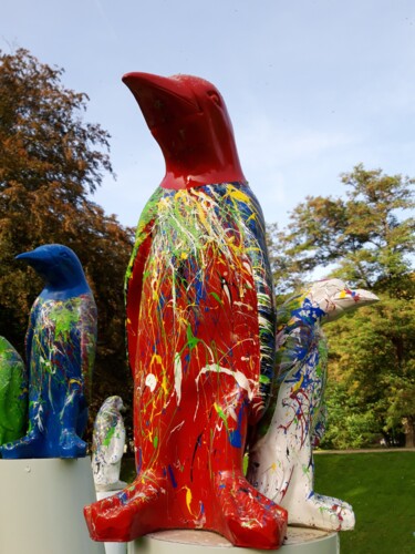 Fotografía titulada "Pingouin rouge" por Janie B., Obra de arte original, Fotografía no manipulada