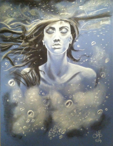 Painting titled "Underwater" by Janie Richard, Original Artwork, Other