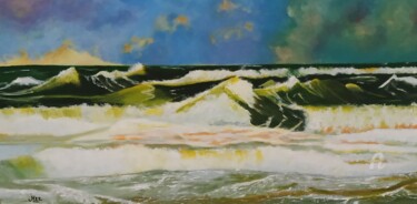 Pintura titulada "la vague" por Janie Marty-Rozet, Obra de arte original, Acrílico