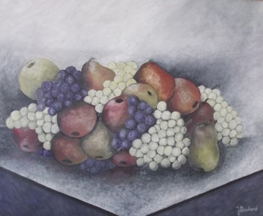 Painting titled "Fruits d'automne" by Janina Bouland, Original Artwork, Oil