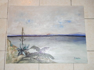 Peinture intitulée "bord-de-mer.jpg" par Jeanine Saba, Œuvre d'art originale