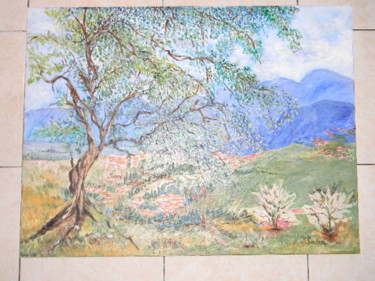 Peinture intitulée "paysage-provencal.j…" par Jeanine Saba, Œuvre d'art originale