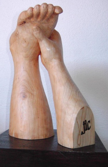 Sculpture intitulée "prendre-son-pied.jpg" par Janine Le Cann, Œuvre d'art originale