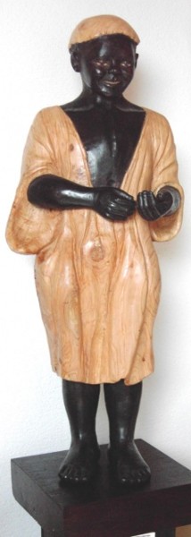 Sculpture intitulée "Ali, le mendiant" par Janine Le Cann, Œuvre d'art originale