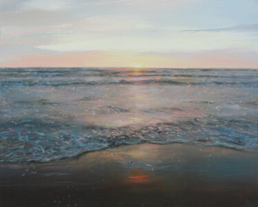Painting titled "Sunset on the Baltic" by Janis Zingitis, Original Artwork, Acrylic