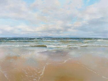 Pintura titulada "Sea, Sun, Waves" por Janis Zingitis, Obra de arte original, Acrílico