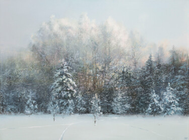 Malarstwo zatytułowany „January Sunrise” autorstwa Janis Zingitis, Oryginalna praca, Akryl