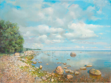 Painting titled "Baltic Sea at Kalte…" by Janis Zingitis, Original Artwork, Acrylic