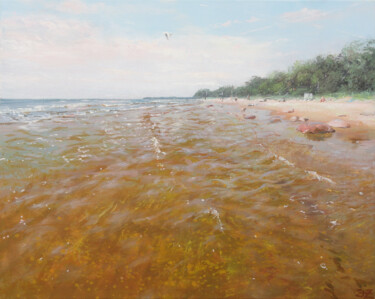 Pintura titulada "Baltic Sea in Summe…" por Janis Zingitis, Obra de arte original, Acrílico