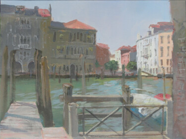 Картина под названием "Venice. San Maurizi…" - Janis Zingitis, Подлинное произведение искусства, Акрил Установлен на Деревян…