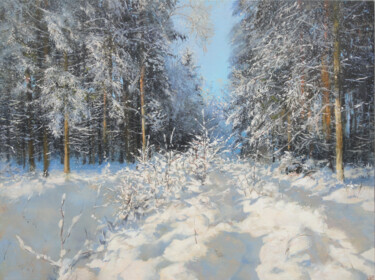 Картина под названием "Trail" - Janis Zingitis, Подлинное произведение искусства, Масло Установлен на Деревянная рама для но…