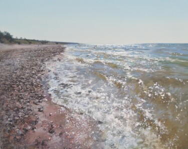 "Baltic Sea at Jurka…" başlıklı Tablo Janis Zingitis tarafından, Orijinal sanat, Petrol Ahşap Sedye çerçevesi üzerine monte…