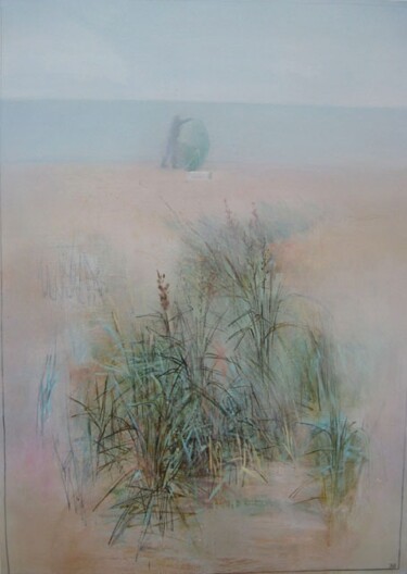 Pittura intitolato "Baltic Beach Grass" da Janis Zingitis, Opera d'arte originale