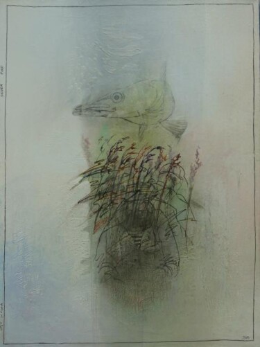 Pittura intitolato "Grass Pike" da Janis Zingitis, Opera d'arte originale, Olio