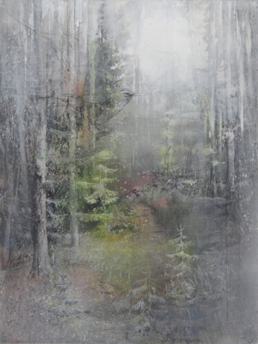 Pittura intitolato "Forest. A Bellowing…" da Janis Zingitis, Opera d'arte originale, Olio