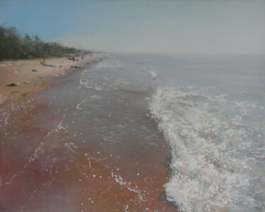 Картина под названием "Wave" - Janis Zingitis, Подлинное произведение искусства, Масло