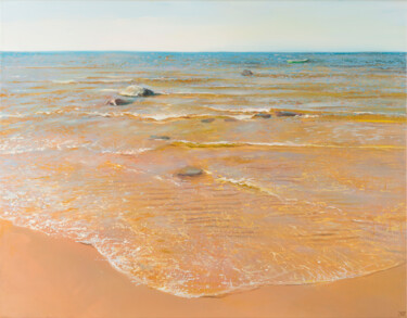 Pintura titulada "Baltic Sea in Summer" por Janis Zingitis, Obra de arte original, Oleo