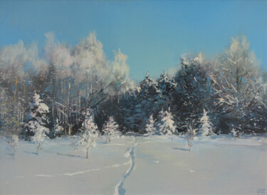 Painting titled "Sunhine in January" by Janis Zingitis, Original Artwork, Acrylic