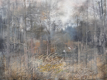 Painting titled "Very Early Spring" by Janis Zingitis, Original Artwork, Acrylic Mounted on Wood Stretcher frame