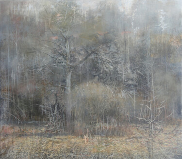 Malerei mit dem Titel "Forest Side in Spri…" von Janis Zingitis, Original-Kunstwerk, Acryl