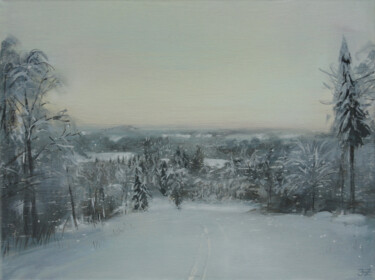 绘画 标题为“Winter at Gaizins H…” 由Janis Zingitis, 原创艺术品, 丙烯
