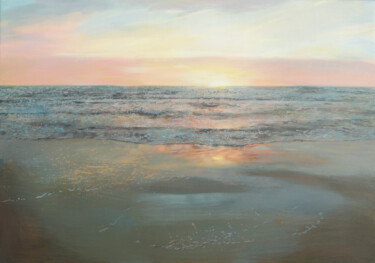 Painting titled "Sunset on the Balti…" by Janis Zingitis, Original Artwork, Acrylic