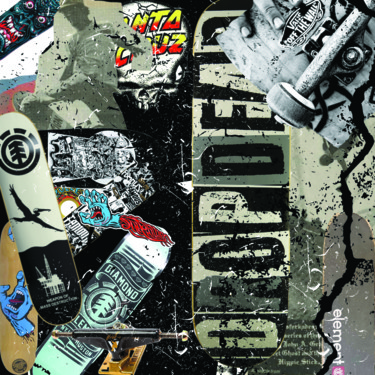 Цифровое искусство под названием "skateboard" - Janis Odara, Подлинное произведение искусства
