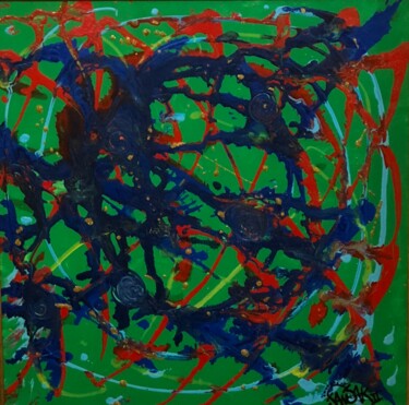 Painting titled "Galactic Rotations" by Janjak, Original Artwork, Acrylic